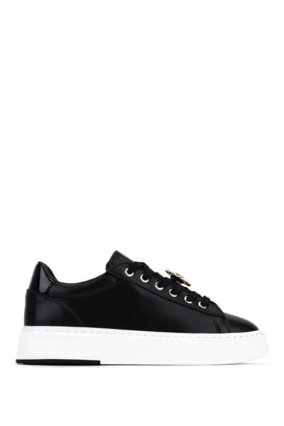Tamer Tanca Kadın Suni Deri Siyah Sneakers & Spor Ayakkabı