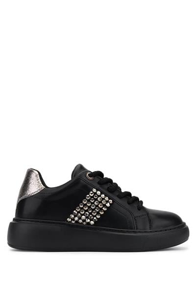 Tamer Tanca Kadın Suni Deri Siyah/Antrasit Sneakers & Spor Ayakkabı