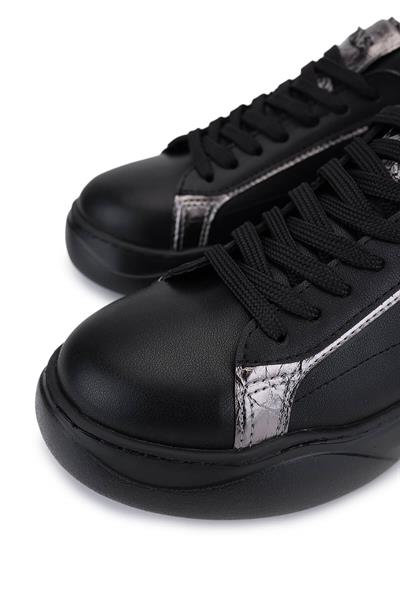 Tamer Tanca Kadın Suni Deri Siyah/Antrasit Sneakers & Spor Ayakkabı