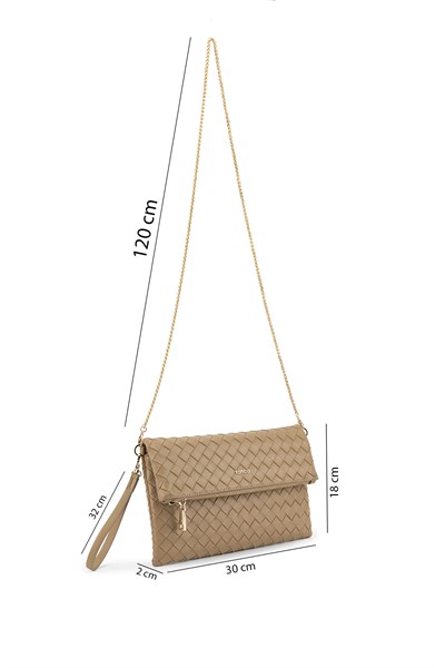 Tamer Tanca Kadın Suni Deri Vizon Clutch Çanta