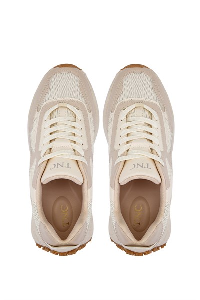 Tamer Tanca Kadın Suni Deri/Tekstil Bej Sneakers & Spor Ayakkabı