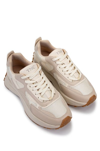 Tamer Tanca Kadın Suni Deri/Tekstil Bej Sneakers & Spor Ayakkabı