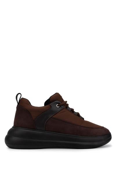Tamer Tanca Kadın Suni Deri/Tekstil Kahverengi Sneakers & Spor Ayakkabı