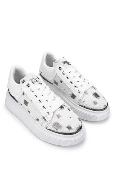Tamer Tanca Kadın Tekstil Beyaz/Siyah Sneakers & Spor Ayakkabı