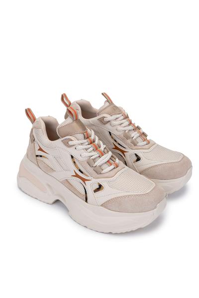 Tamer Tanca Kadın Tekstil/Vegan Bej Sneakers & Spor Ayakkabı