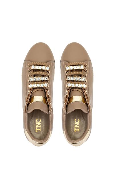 Tamer Tanca Kadın Vegan Bej Sneakers & Spor Ayakkabı