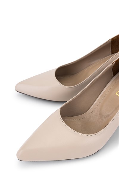 Tamer Tanca Kadın Vegan Bej Stiletto Ayakkabı