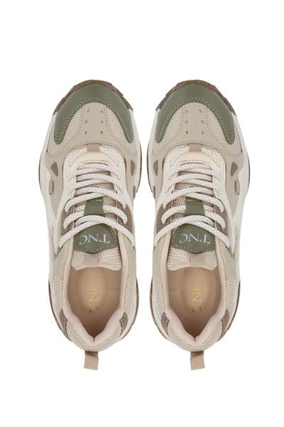 Tamer Tanca Kadın Vegan Beyaz/Haki Sneakers & Spor Ayakkabı