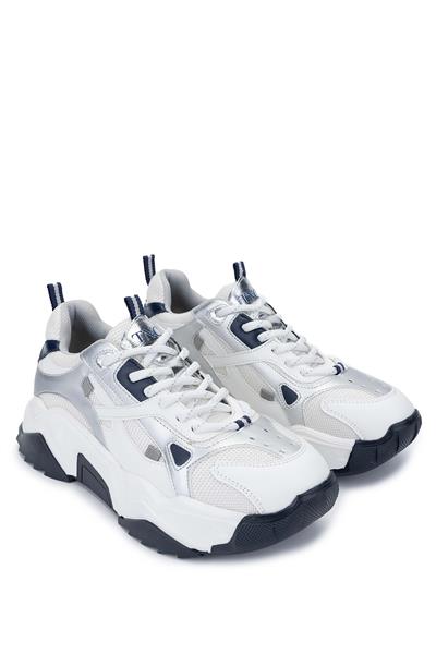 Tamer Tanca Kadın Vegan Beyaz/Lacivert Sneakers & Spor Ayakkabı