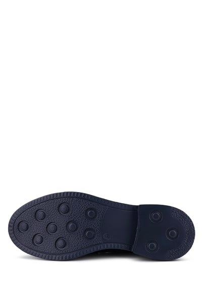 Tamer Tanca Kadın Vegan Lacivert Süet Loafer Ayakkabı