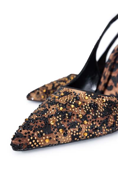 Tamer Tanca Kadın Vegan Leopar Stiletto Ayakkabı
