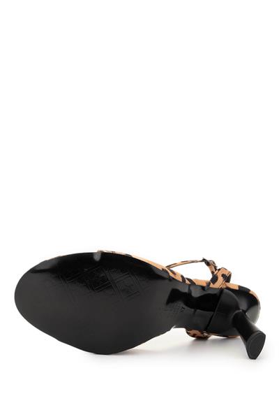 Tamer Tanca Kadın Vegan Leopar Topuklu Ayakkabı