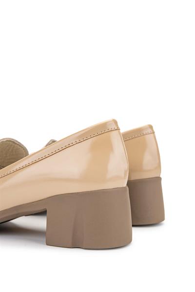 Tamer Tanca Kadın Vegan Nude Açma Loafer Ayakkabı