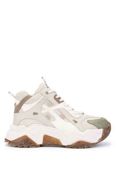 Tamer Tanca Kadın Vegan Nude/Haki Sneakers & Spor Bot
