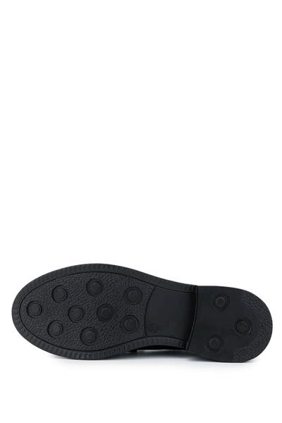Tamer Tanca Kadın Vegan Siyah Loafer Ayakkabı