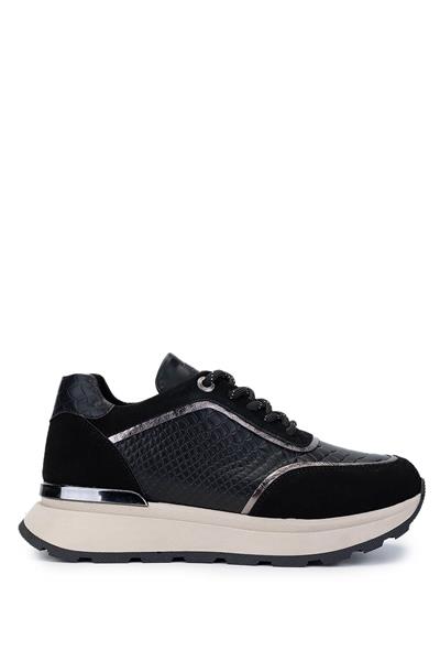 Tamer Tanca Kadın Vegan Siyah Sneakers & Spor Ayakkabı
