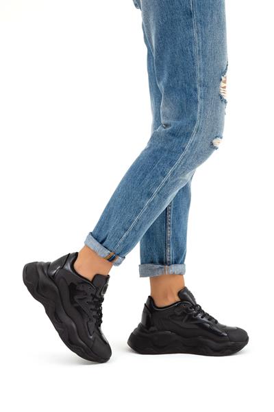Tamer Tanca Kadın Vegan Siyah Sneakers & Spor Ayakkabı