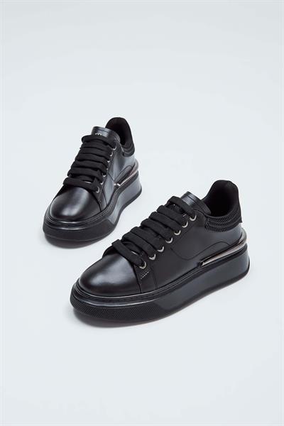 Tamer Tanca Kadın Vegan Siyah Sneakers & Spor Ayakkabı