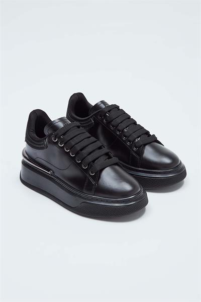 Tamer Tanca Kadın Vegan Siyah Sneakers & Spor Ayakkabı