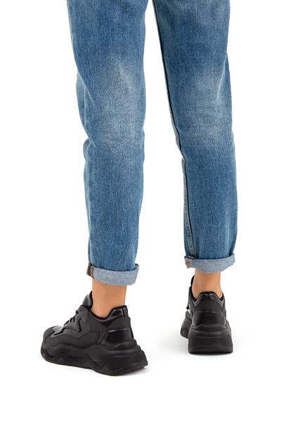 Tamer Tanca Kadın Vegan Siyah Sneakers & Spor Ayakkabı