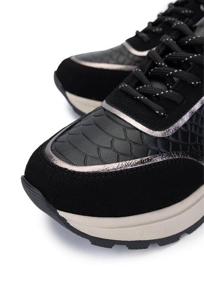 Tamer Tanca Kadın Vegan Siyah Sneakers & Spor Ayakkabı