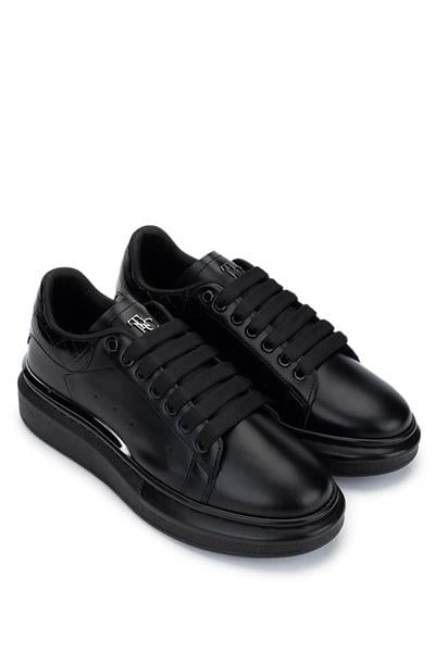 Tamer Tanca Kadın Vegan Siyah Sneakers & Spor Ayakkabı