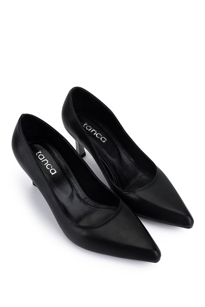 Tamer Tanca Kadın Vegan Siyah Stiletto Ayakkabı