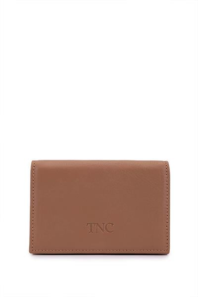 Tamer Tanca Unisex Hakiki Deri Bej Kartlık