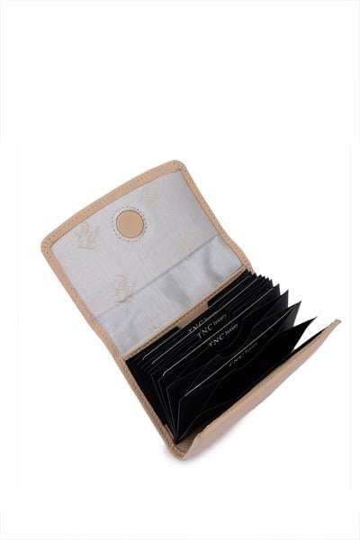 Tamer Tanca Unisex Hakiki Deri Bej Kartlık