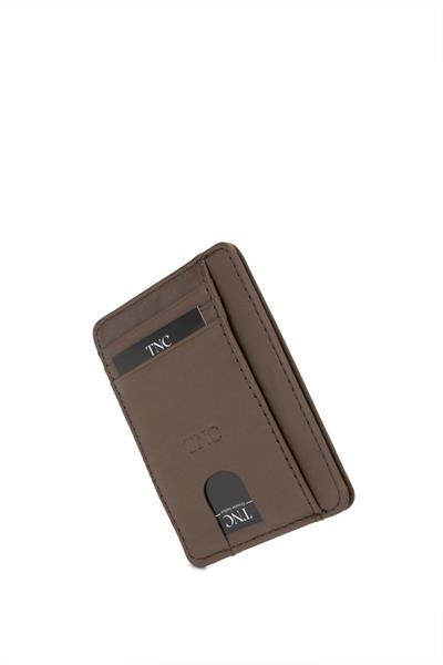 Tamer Tanca Unisex Hakiki Deri Bej Kartlık