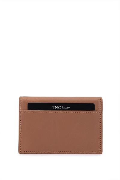 Tamer Tanca Unisex Hakiki Deri Bej Kartlık