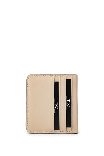Tamer Tanca Unisex Hakiki Deri Bej Kartlık