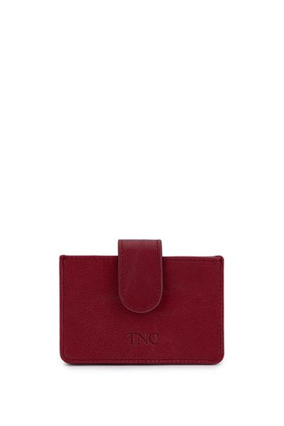 Tamer Tanca Unisex Hakiki Deri Bordo Kartlık