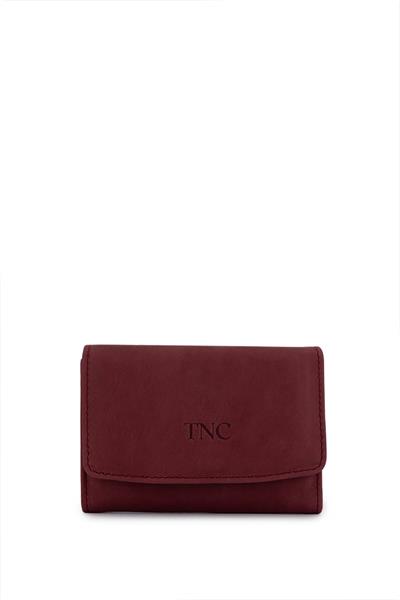 Tamer Tanca Unisex Hakiki Deri Bordo Kartlık