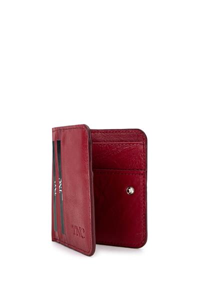 Tamer Tanca Unisex Hakiki Deri Bordo Kartlık