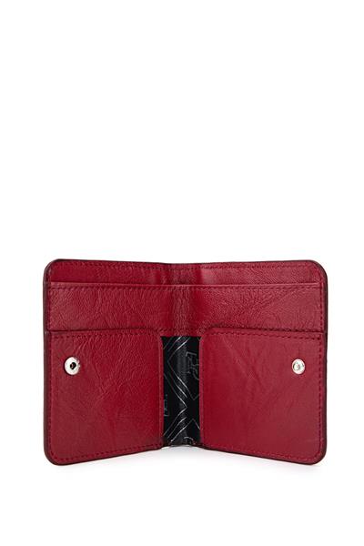 Tamer Tanca Unisex Hakiki Deri Bordo Kartlık