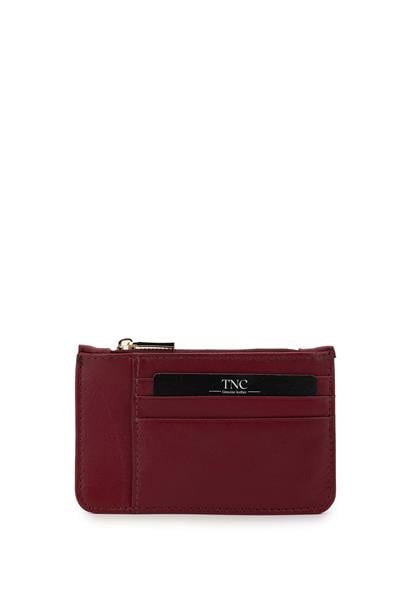 Tamer Tanca Unisex Hakiki Deri Bordo Kartlık