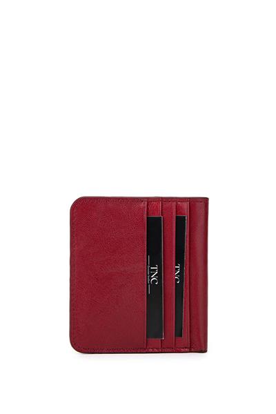 Tamer Tanca Unisex Hakiki Deri Bordo Kartlık