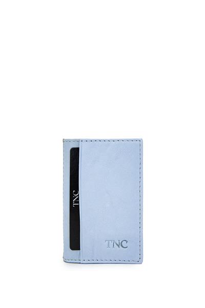 Tamer Tanca Unisex Hakiki Deri Buz Mavi Kartlık