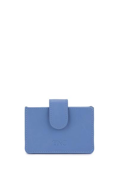Tamer Tanca Unisex Hakiki Deri Buz Mavi Kartlık