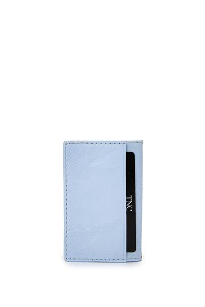 Tamer Tanca Unisex Hakiki Deri Buz Mavi Kartlık