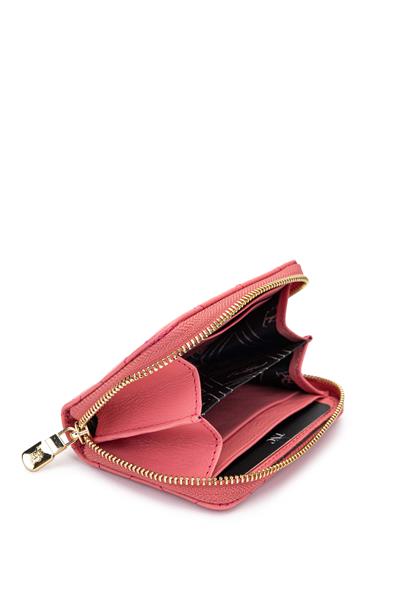 Tamer Tanca Unisex Hakiki Deri Pembe Cüzdan