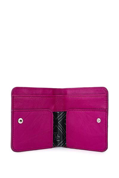 Tamer Tanca Unisex Hakiki Deri Fuşya Kartlık