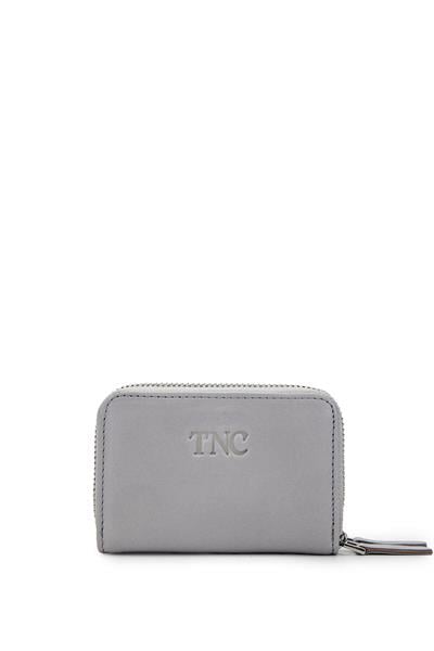 Tamer Tanca Unisex Hakiki Deri Gri Cüzdan