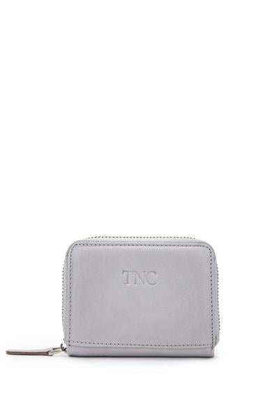 Tamer Tanca Unisex Hakiki Deri Gri Kartlık