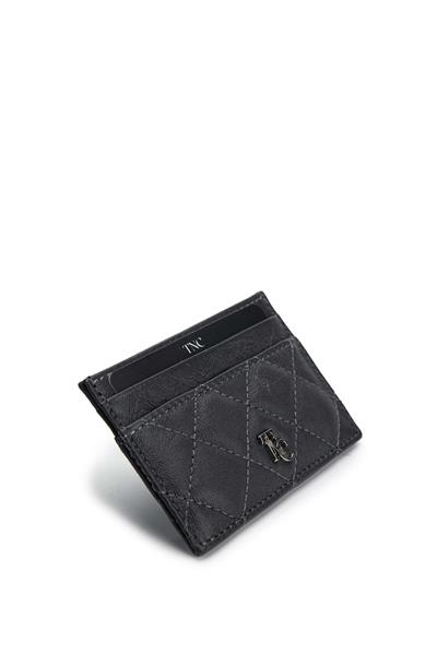 Tamer Tanca Unisex Hakiki Deri Gri Kartlık