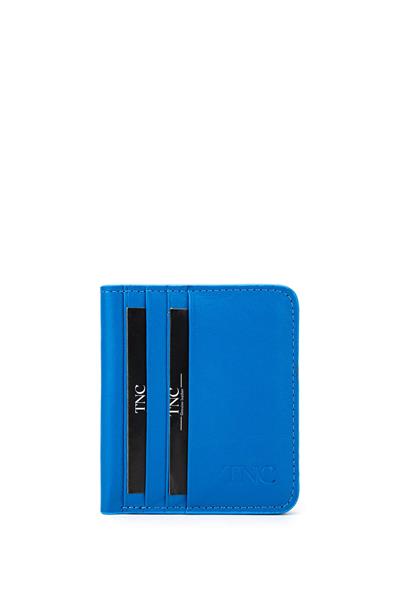 Tamer Tanca Unisex Hakiki Deri Mavi Kartlık