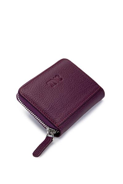 Tamer Tanca Unisex Hakiki Deri Mor Kartlık