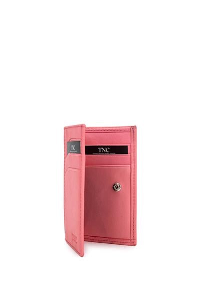 Tamer Tanca Unisex Hakiki Deri Pembe Kartlık