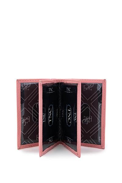 Tamer Tanca Unisex Hakiki Deri Pembe Kartlık